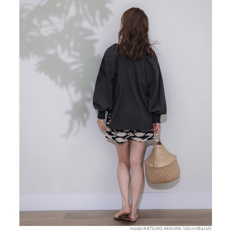 【WEB限定】水陸両用ラッシュガードボリューム袖ブラウス | coca | 詳細画像16 