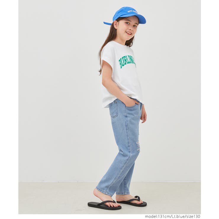 キッズ ダメージデニムパンツ[品番：PA000015886]｜coca（コカ）の  