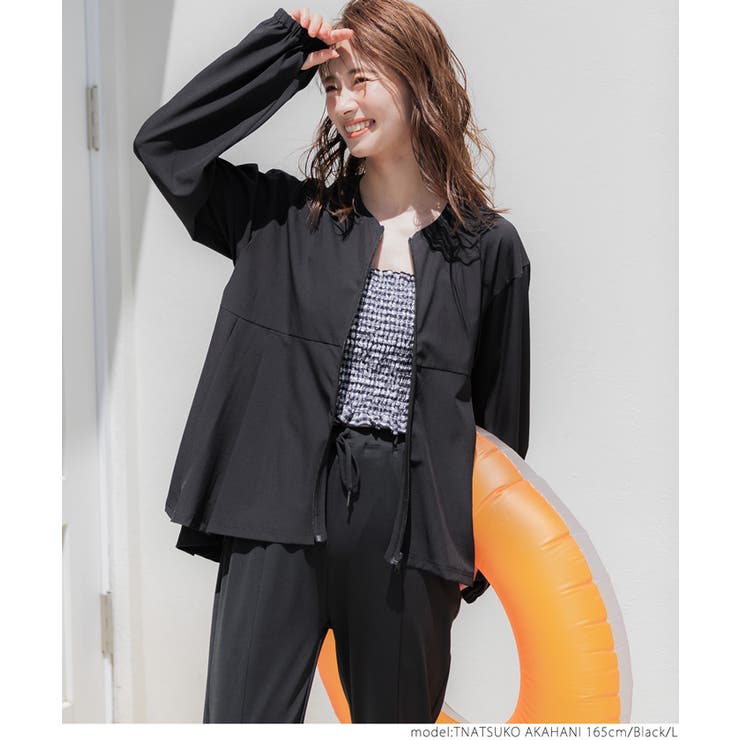 【WEB限定】水陸両用ラッシュガードペプラムブルゾン | coca | 詳細画像10 