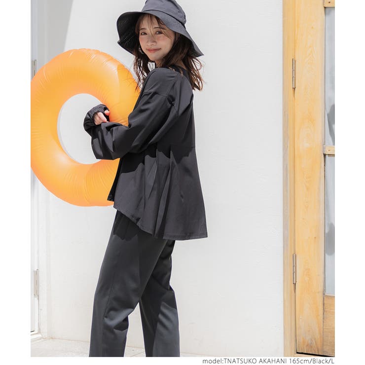 【WEB限定】水陸両用ラッシュガードペプラムブルゾン | coca | 詳細画像12 