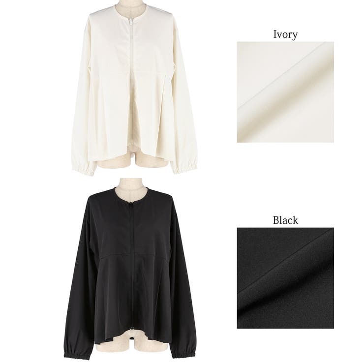 【WEB限定】水陸両用ラッシュガードペプラムブルゾン | coca | 詳細画像2 