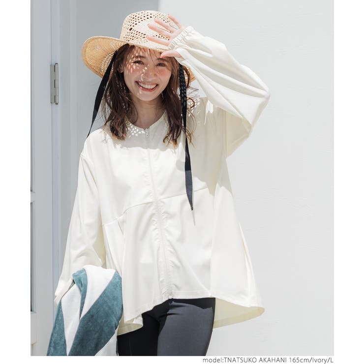 【WEB限定】水陸両用ラッシュガードペプラムブルゾン | coca | 詳細画像5 