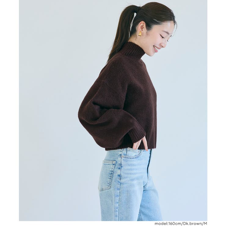 25AW 新色登場！袖バルーンボトルネックニットトップス | coca | 詳細画像22 