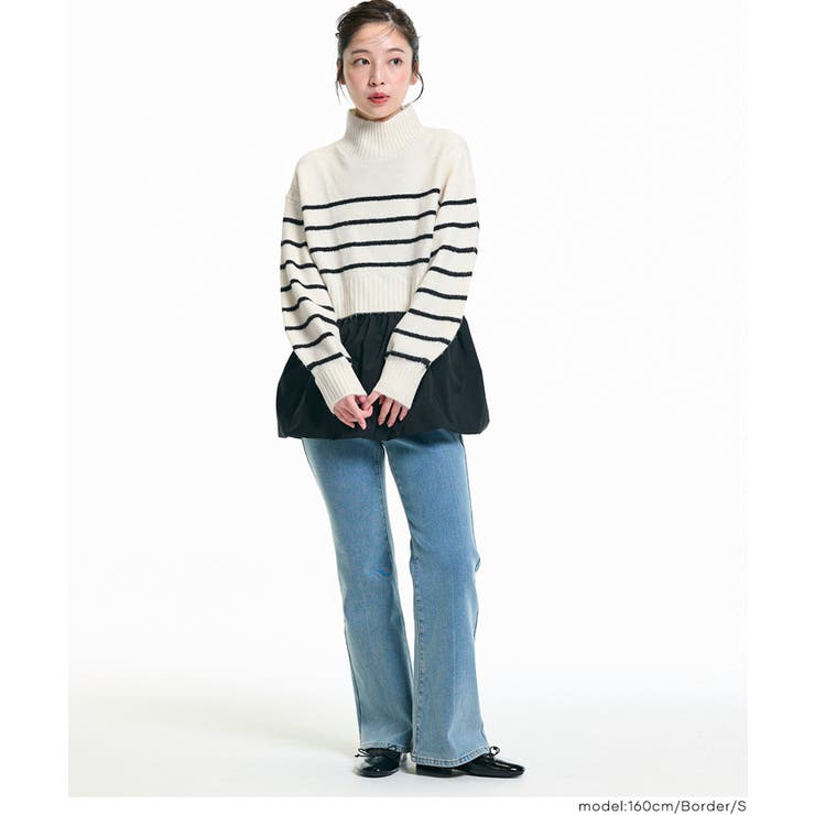 25AW 新色登場！袖バルーンボトルネックニットトップス | coca | 詳細画像16 