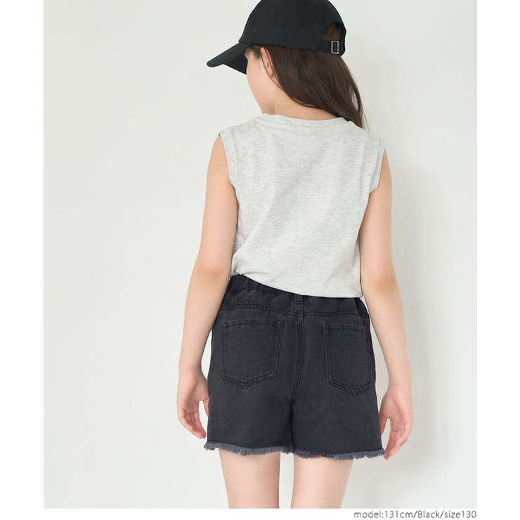 デニムダメージショートパンツ キッズ | coca | 詳細画像13 