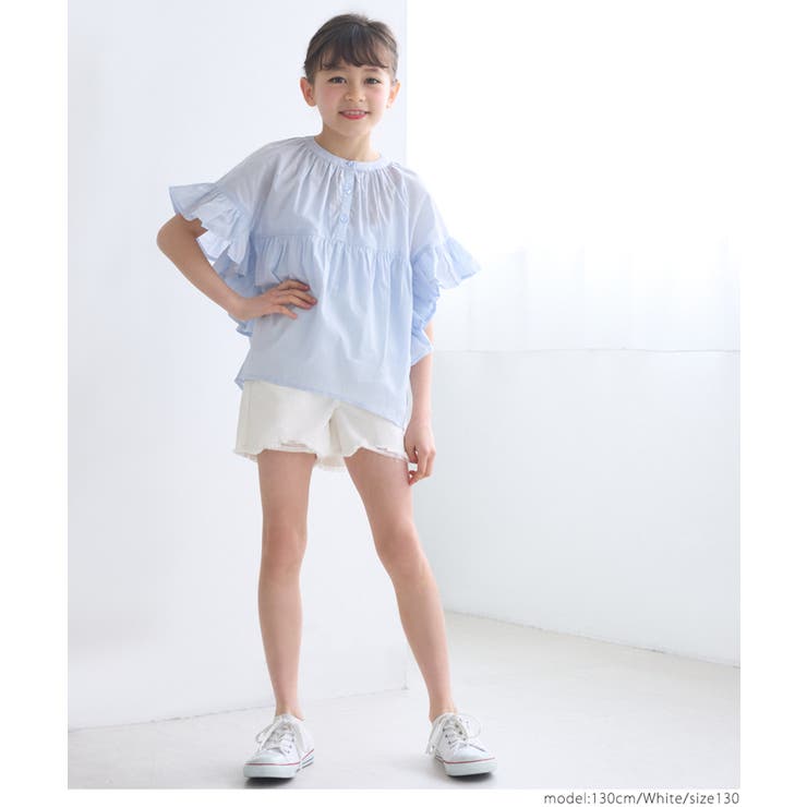 デニムダメージショートパンツ キッズ | coca | 詳細画像14 