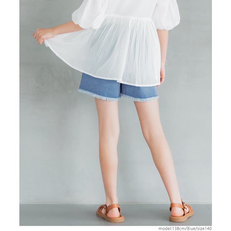 デニムダメージショートパンツ キッズ | coca | 詳細画像7 