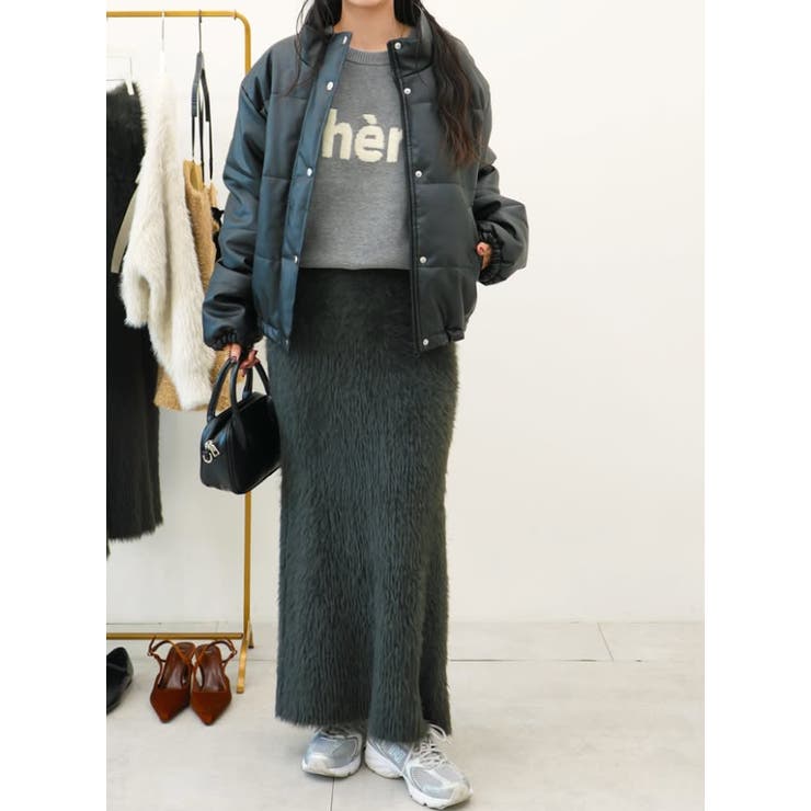 25AW 新色 グレー・ブラウン登場！シャギーニットIラインスカート | coca | 詳細画像26 