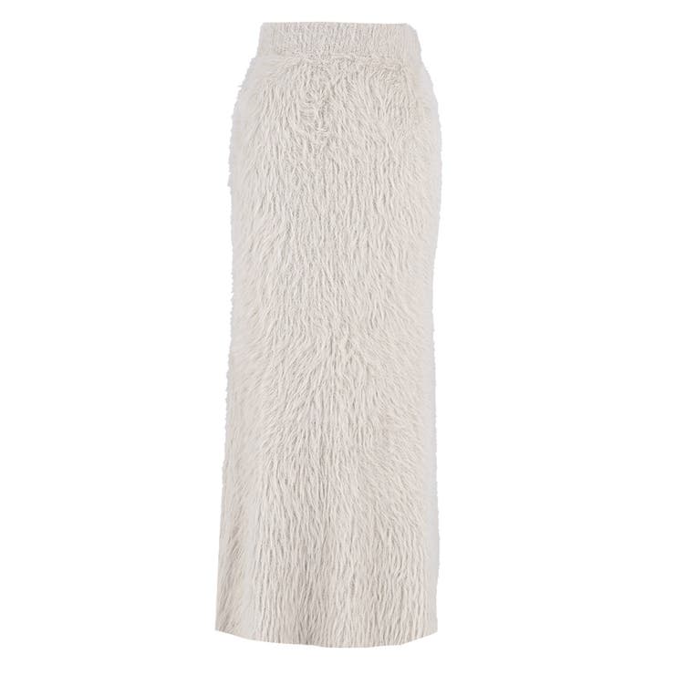 25AW 新色 グレー・ブラウン登場！シャギーニットIラインスカート | coca | 詳細画像2 