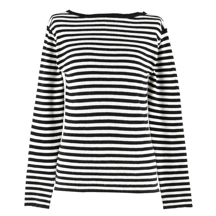 女性らしいシルエットで上品に魅せる、アンゴラタッチボートネックニットトップス | coca | 詳細画像4 