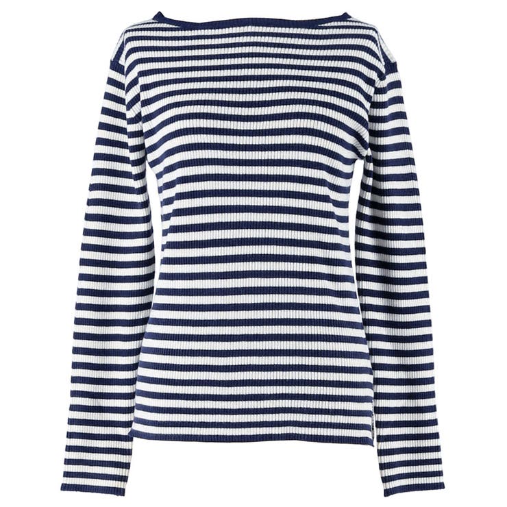 女性らしいシルエットで上品に魅せる、アンゴラタッチボートネックニットトップス | coca | 詳細画像5 