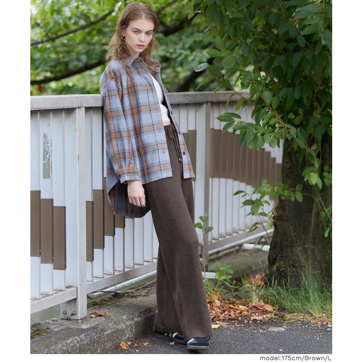 きれい見えも叶うリラクシーニットパンツ | coca | 詳細画像16 