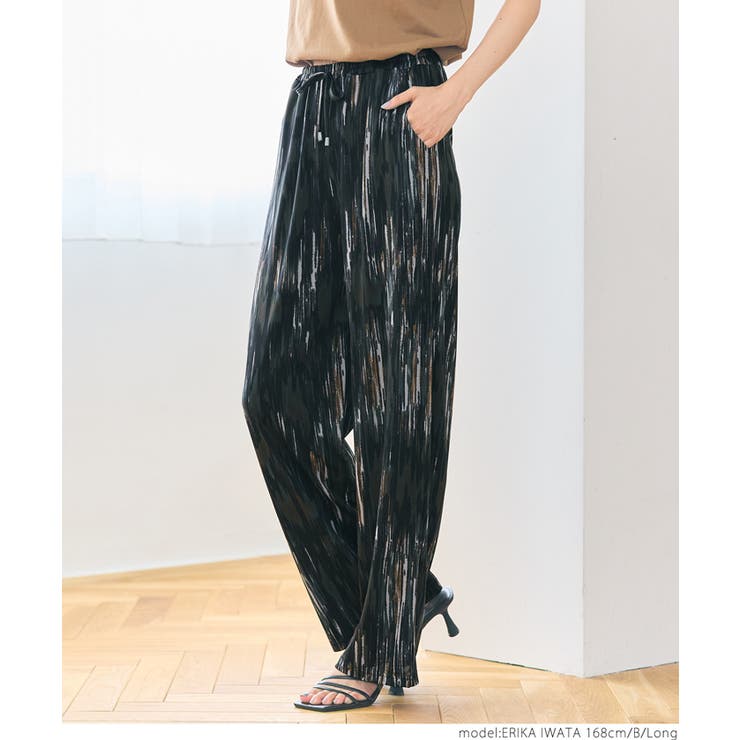 元CHANELオートクチュールデザイナー モノクロとろみワイドパンツ 元CHANELオートクチュールデザイナー モノクロとろみワイドパンツ