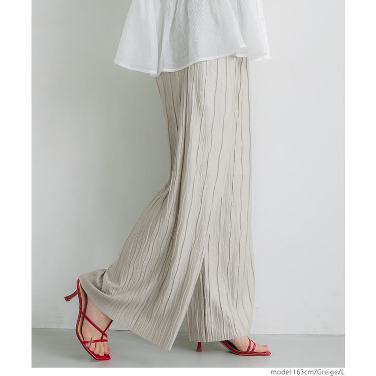 シャイニーウェーブプリーツパンツ レディース | coca | 詳細画像13 