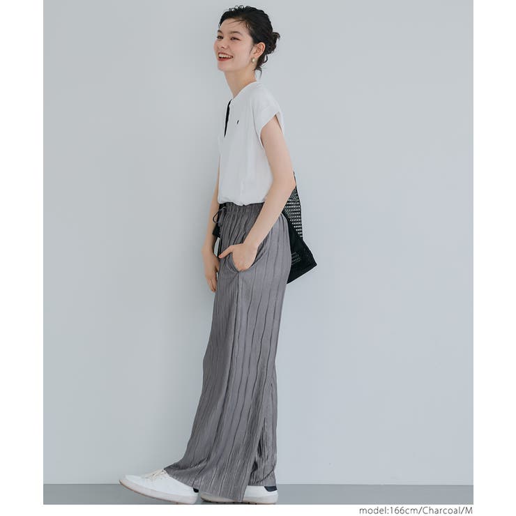 シャイニーウェーブプリーツパンツ レディース | coca | 詳細画像17 