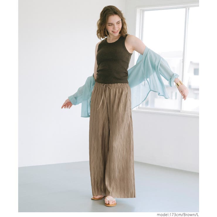 シャイニーウェーブプリーツパンツ レディース | coca | 詳細画像22 