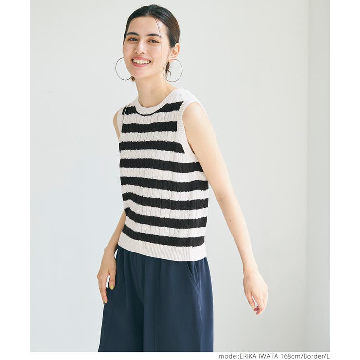 Spick＆Span ケーブルノースリーブニット Spick＆Span ケーブルノースリーブニット