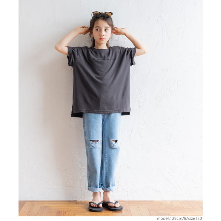 キッズ ガールズ 親子お揃いTC天竺刺繍Tシャツ | coca | 詳細画像14 