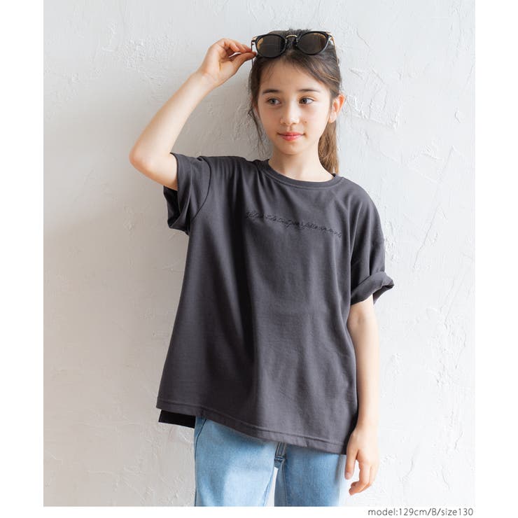 キッズ ガールズ 親子お揃いTC天竺刺繍Tシャツ | coca | 詳細画像17 