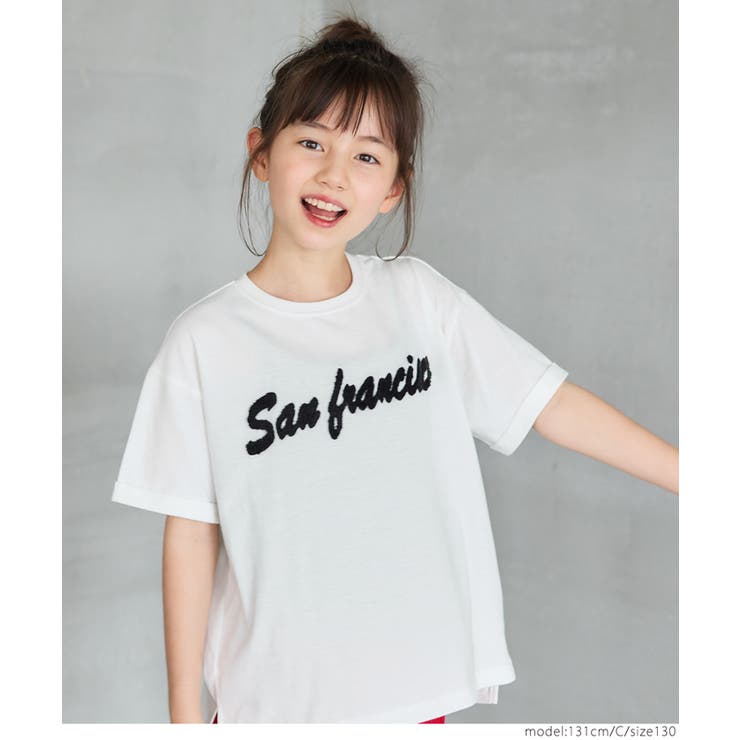 キッズ ガールズ 親子お揃いTC天竺刺繍Tシャツ | coca | 詳細画像3 