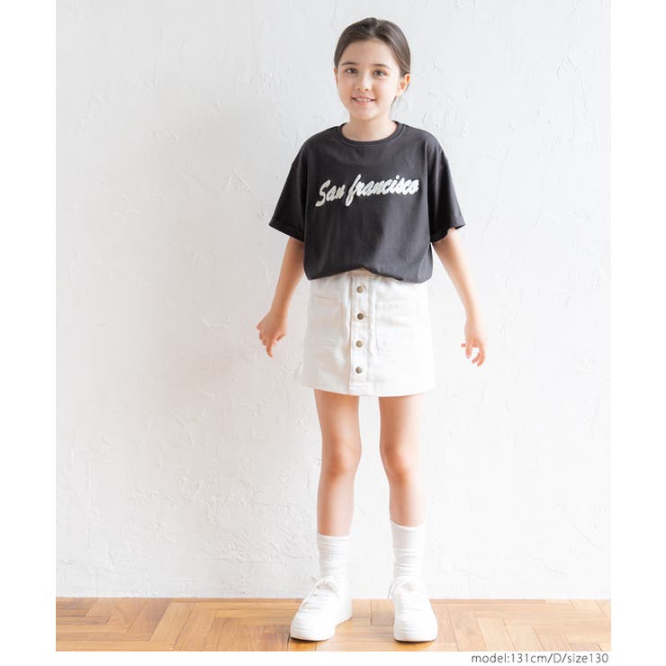 キッズ ガールズ 親子お揃いTC天竺刺繍Tシャツ | coca | 詳細画像9 