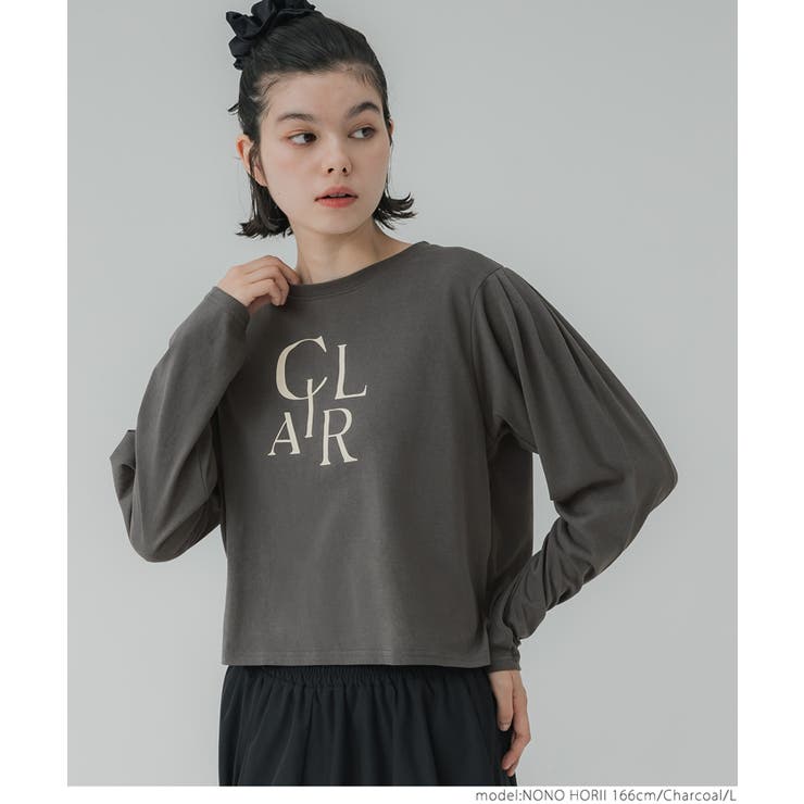 ［Charcoal］ | パフスリーブロゴTシャツ レディース | coca