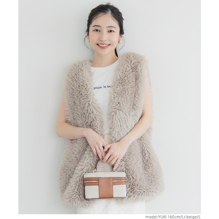 ビッグシルエットファーベスト MONO-MART LADY'S│MONO-MART