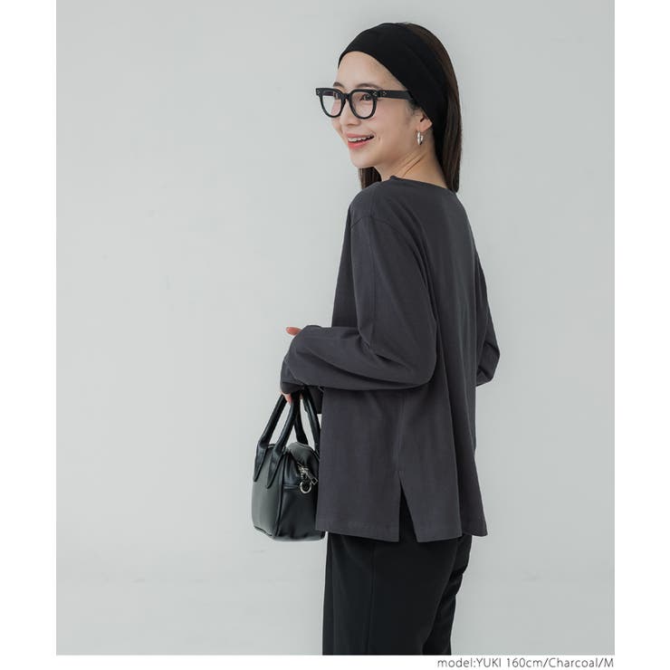 レギュラーオンス コットンサイドスリットレイヤードTシャツ | coca | 詳細画像12 