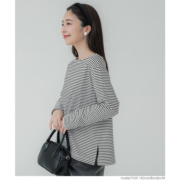 レギュラーオンス コットンサイドスリットレイヤードTシャツ | coca | 詳細画像21 