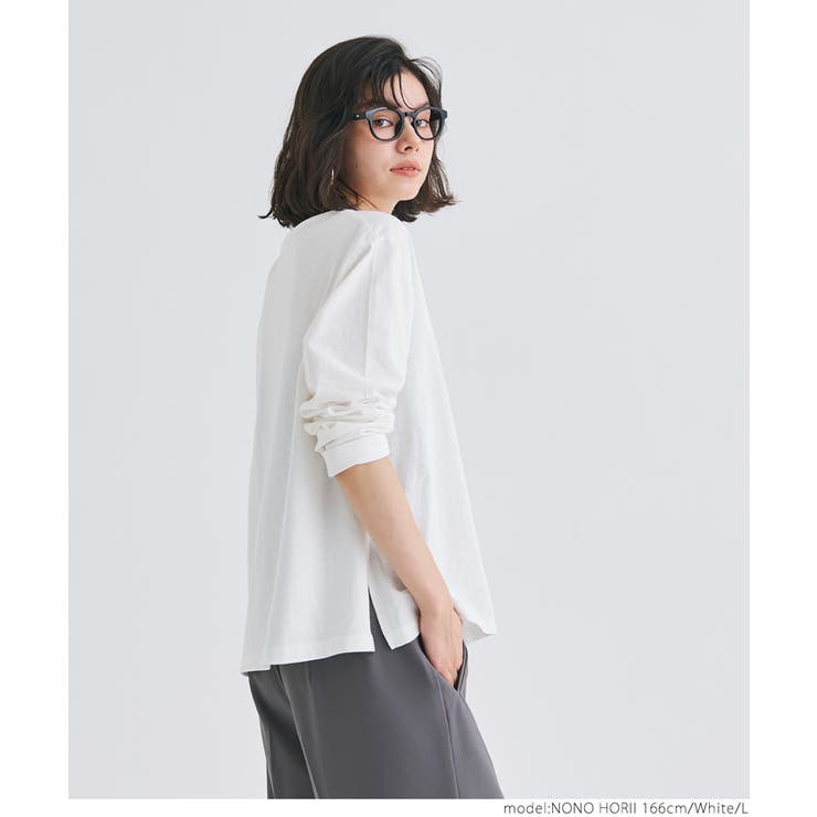 レギュラーオンス コットンサイドスリットレイヤードTシャツ | coca | 詳細画像7 