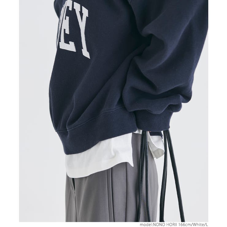 ［White］ | レギュラーオンス コットンサイドスリットレイヤードTシャツ | coca