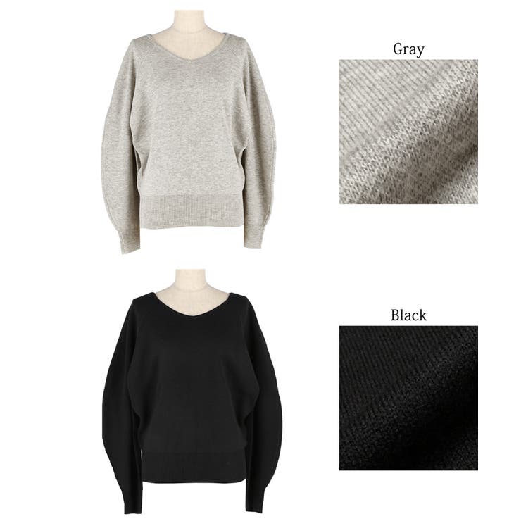 Vネックニット レディース | coca | 詳細画像19 