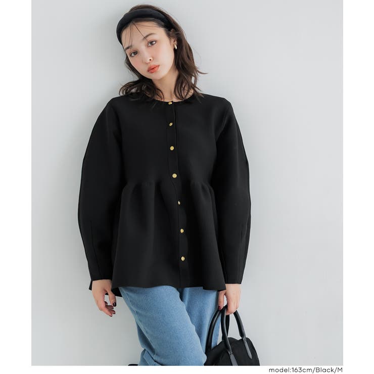 上品さとフェミニンさを兼ね備えたフレアニットカーディガン | coca | 詳細画像12 