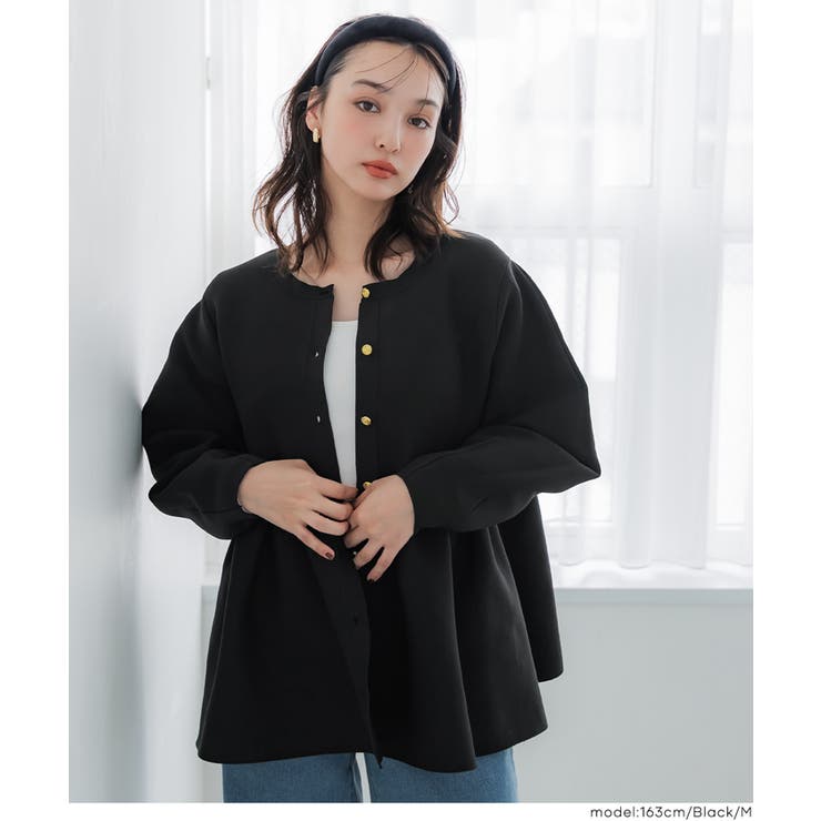 上品さとフェミニンさを兼ね備えたフレアニットカーディガン | coca | 詳細画像15 