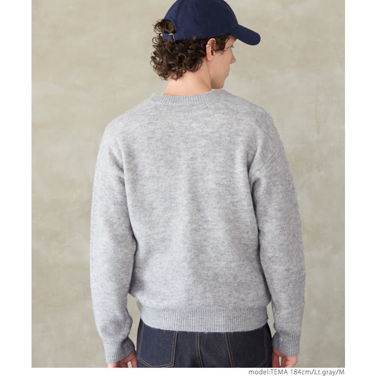 モヘア風ロゴニットトップス メンズ[品番：PA000016522]｜coca