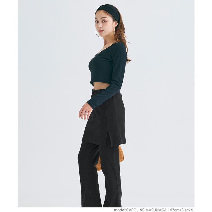 ベアテレコリブスカートドッキングパンツ[品番：PA000016313]｜coca