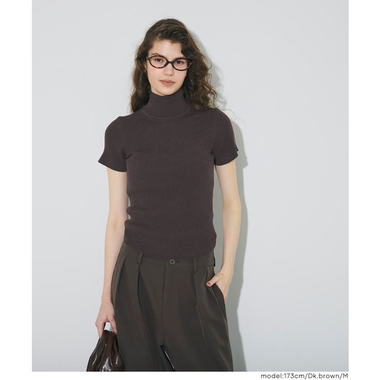 タートルネックショートスリーブニット | coca | 詳細画像16 