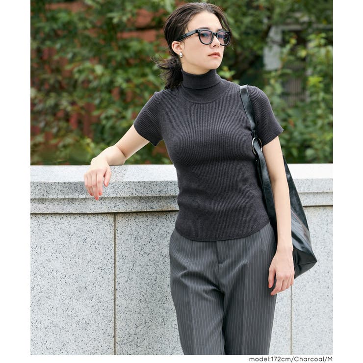 タートルネックショートスリーブニット | coca | 詳細画像9 