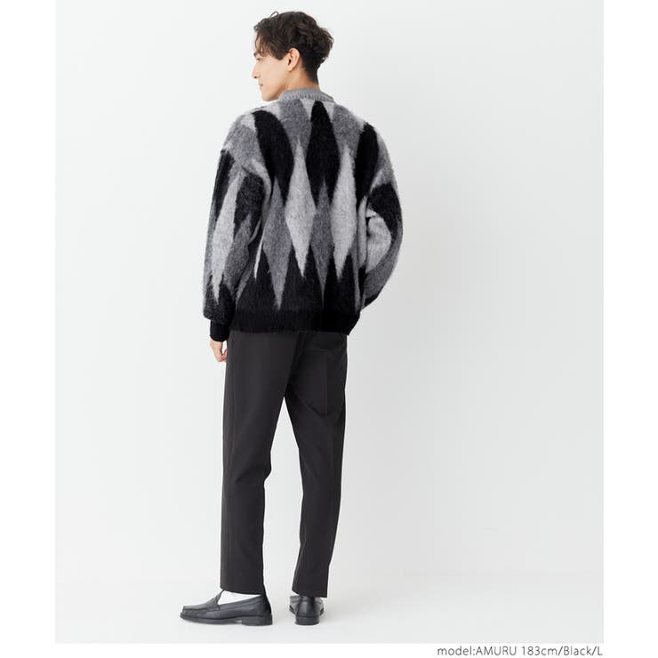 COMME des GARCONS HOMME アーガイル カーディガン COMME des GARCONS HOMME ペンキカーディガン