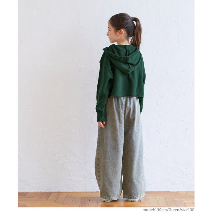 ワッペンフードニットプルオーバー キッズ | coca | 詳細画像5 