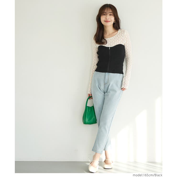 フロントジップニットビスチェ レディース | coca | 詳細画像13 