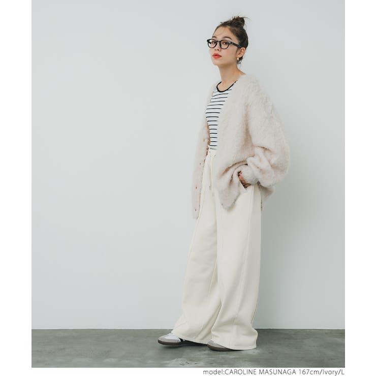 コカ coca ピグメントスウェットパンツ （Ivory） -ファッション