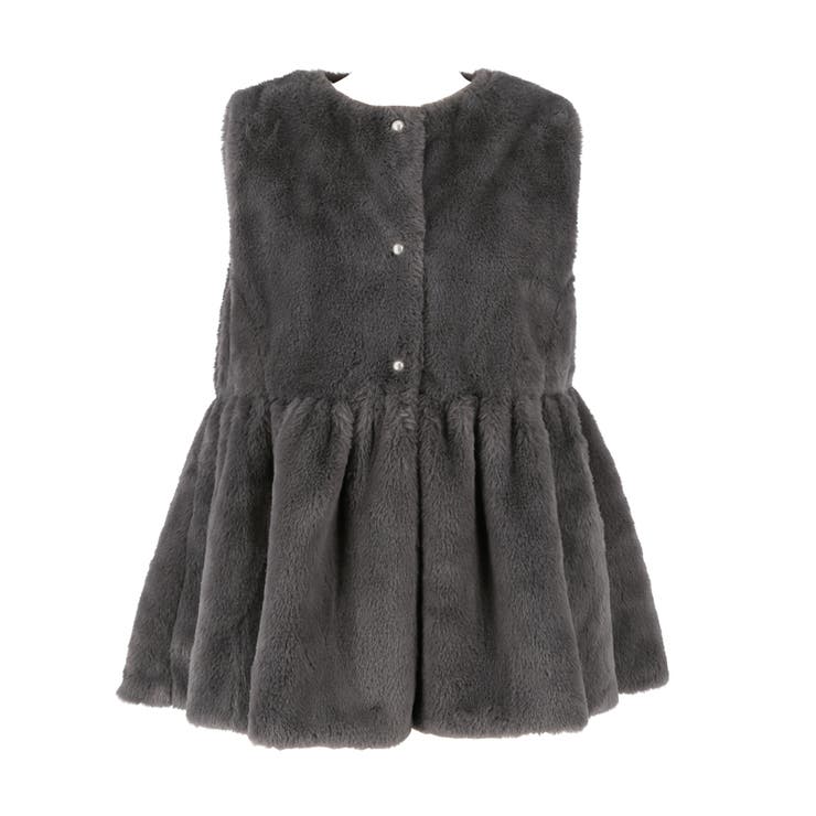 25AW 新色アイボリー・チャコール登場！ファーペプラムベスト | coca | 詳細画像4 