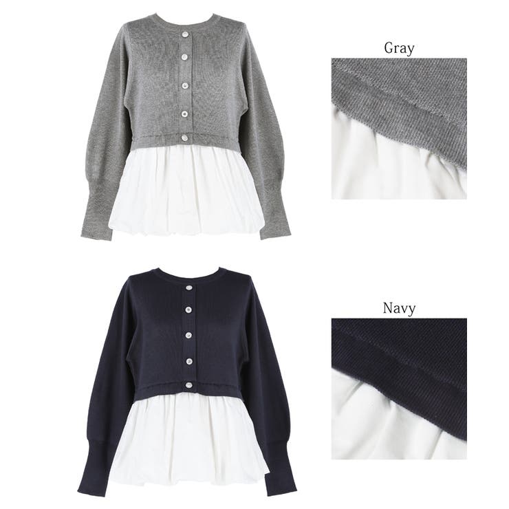 ドッキングニットトップス レディース[品番：PA000016629]｜coca（コカ