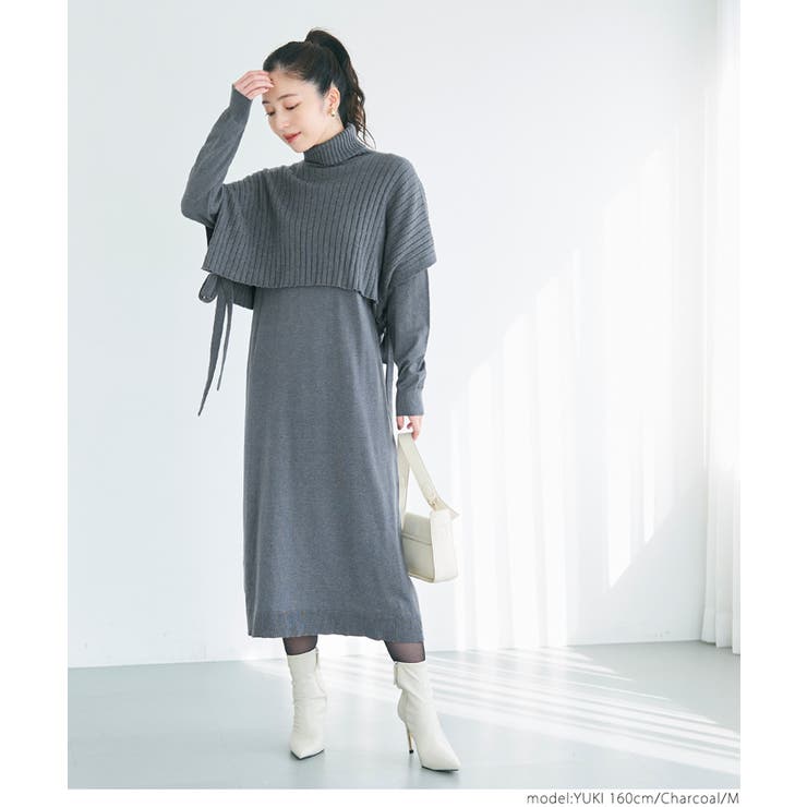 2点セット ポンチョセットドレス[品番：PA000016630]｜coca（コカ）の