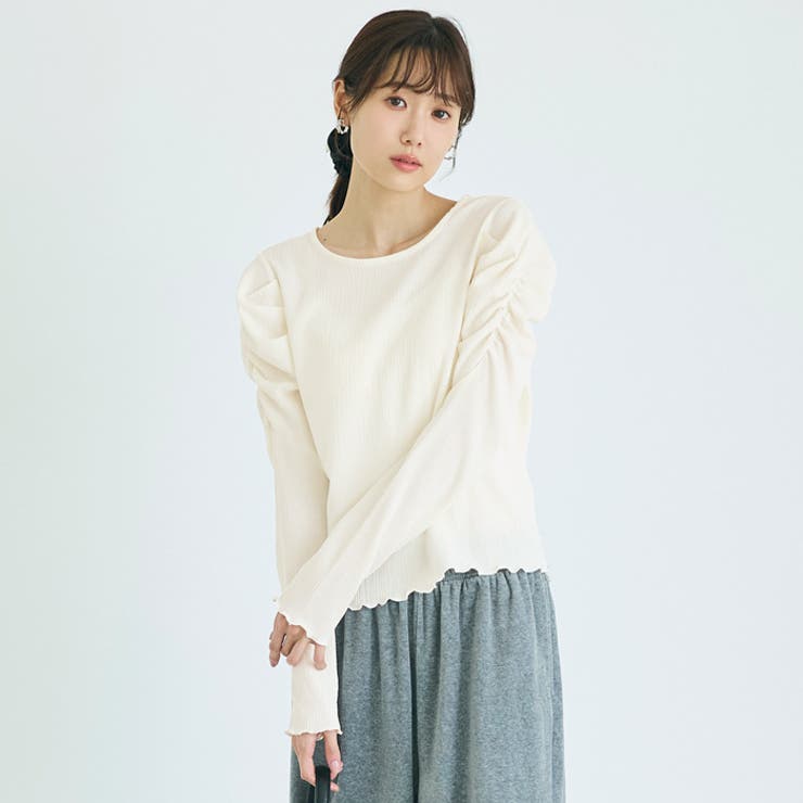＼26aw新色登場／クレープシャーリングパフスリーブトップス【親子お揃い】 | coca | 詳細画像1 