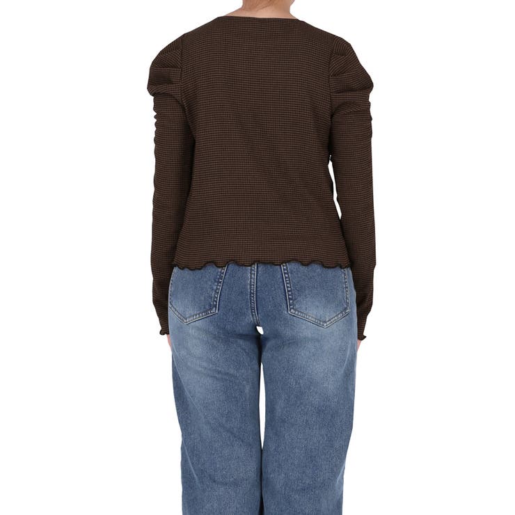 クレープシャーリングパフスリーブトップス | coca | 詳細画像11 