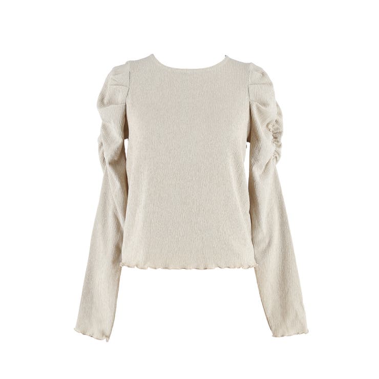 クレープシャーリングパフスリーブトップス | coca | 詳細画像6 