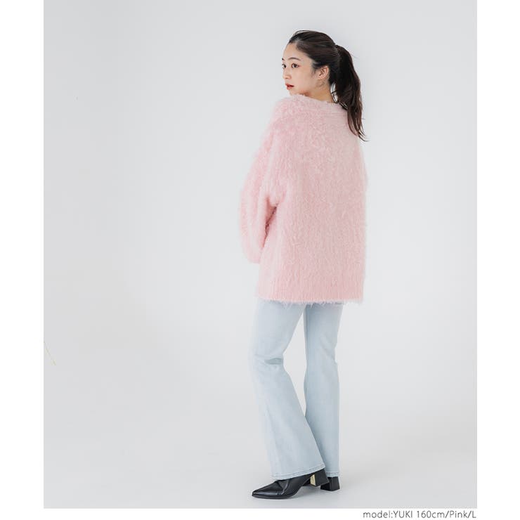 モヘヤ風ニットカーディガン[品番：PA000016549]｜coca（コカ）の