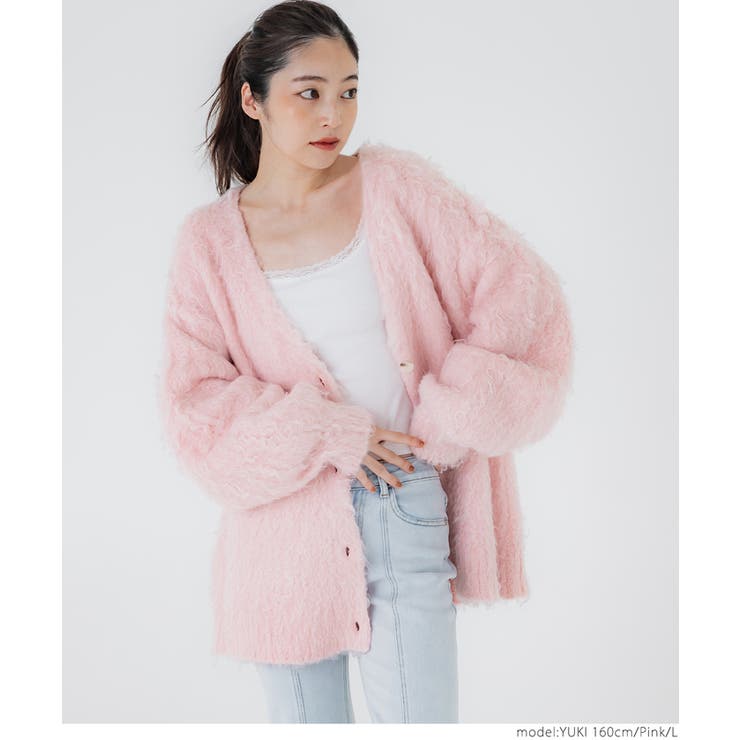 モヘヤ風ニットカーディガン[品番：PA000016549]｜coca（コカ）の